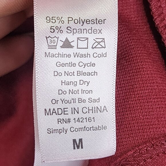 Womens Burgundy LuLaRoe Open Front Cardigan Blazer Long Sleeve Pockets Size M - Picture 4 of 9